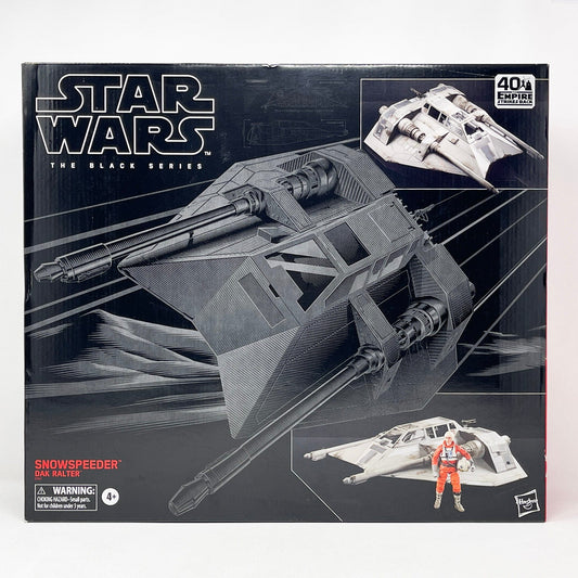 Vintage Hasbro Star Wars Modern Ships Snowspeeder and Dak Ralter (ESB) - 6" Scale Black Series Figure Boxed Vehicle Set
