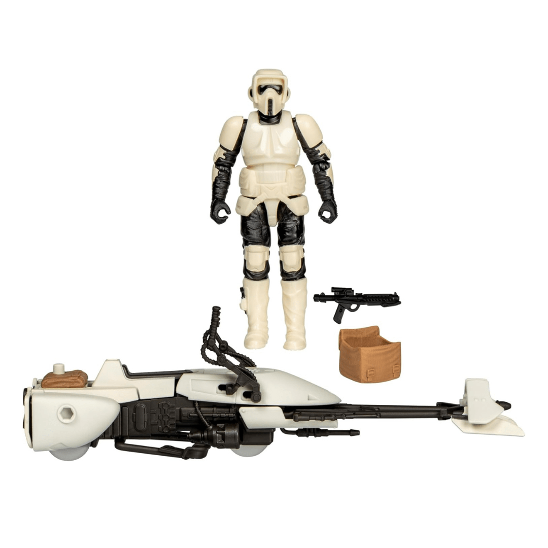 Vintage Hasbro Star Wars Modern Ships Speeder Bike & Biker Scout - Epic Hero Series Hasbro