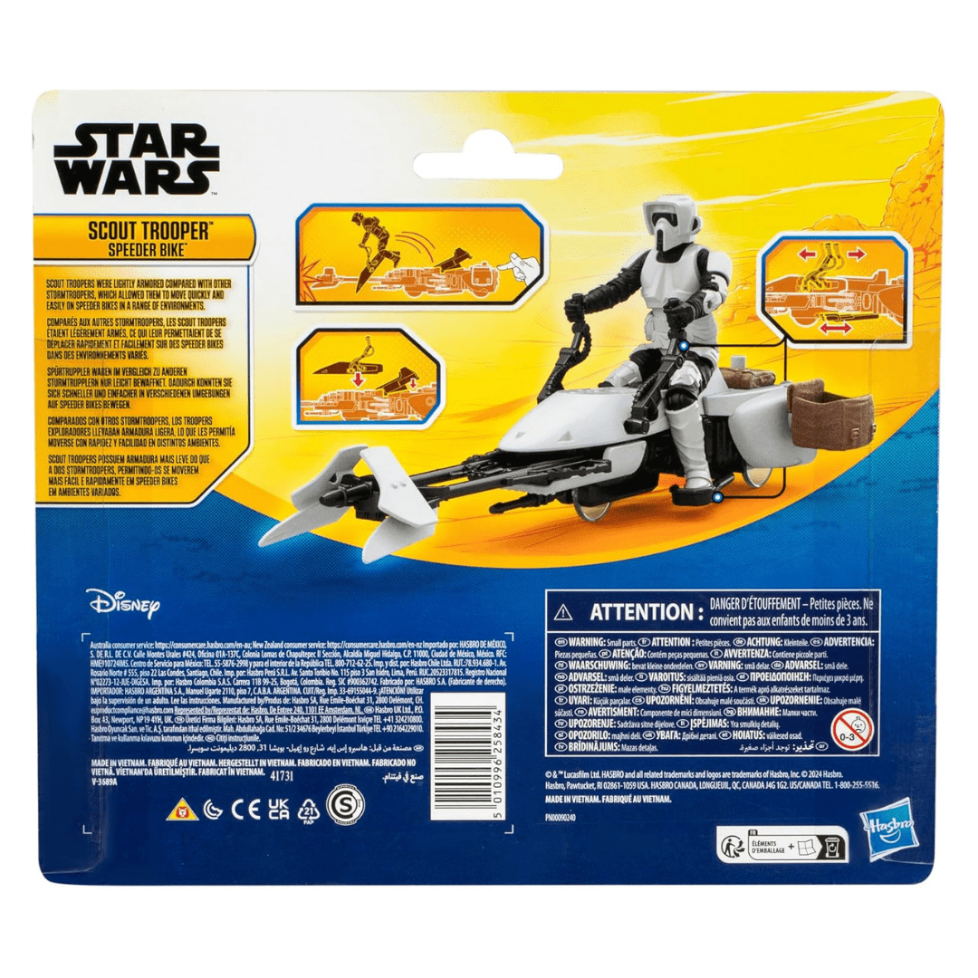 Vintage Hasbro Star Wars Modern Ships Speeder Bike & Biker Scout - Epic Hero Series Hasbro