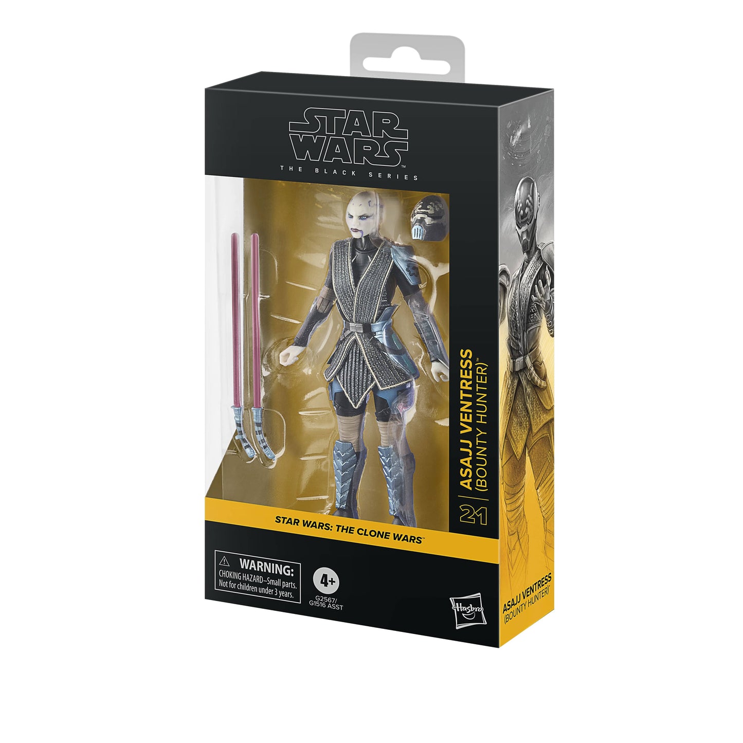 Vintage Hasbro Star Wars Pre-Order Pre-Order Asajj Ventress (Bounty Hunter) CW #21 - Black Series Hasbro Star Wars