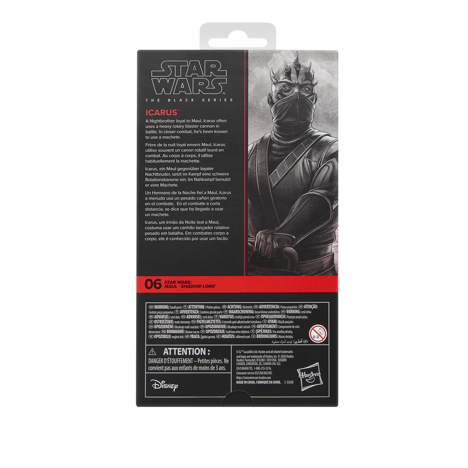 Vintage Hasbro Star Wars Pre-Order Pre-Order Icarus (Maul Shadow Lord #06) - Hasbro Black Series (2026)