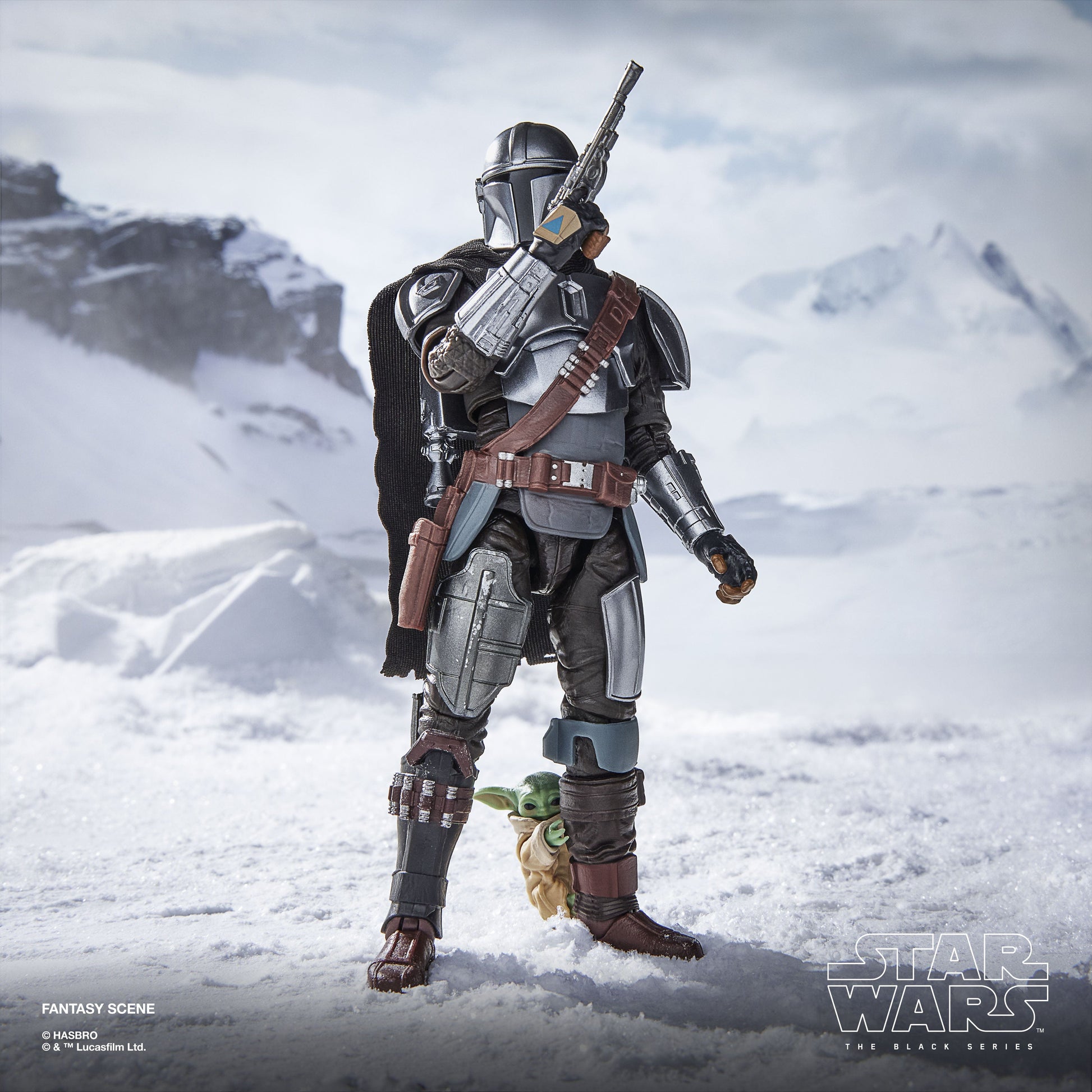 Vintage Hasbro Star Wars Pre-Order Pre-Order The Mandalorian & Grogu Deluxe WHITE BOX - #01 - Hasbro Black Series (2026)