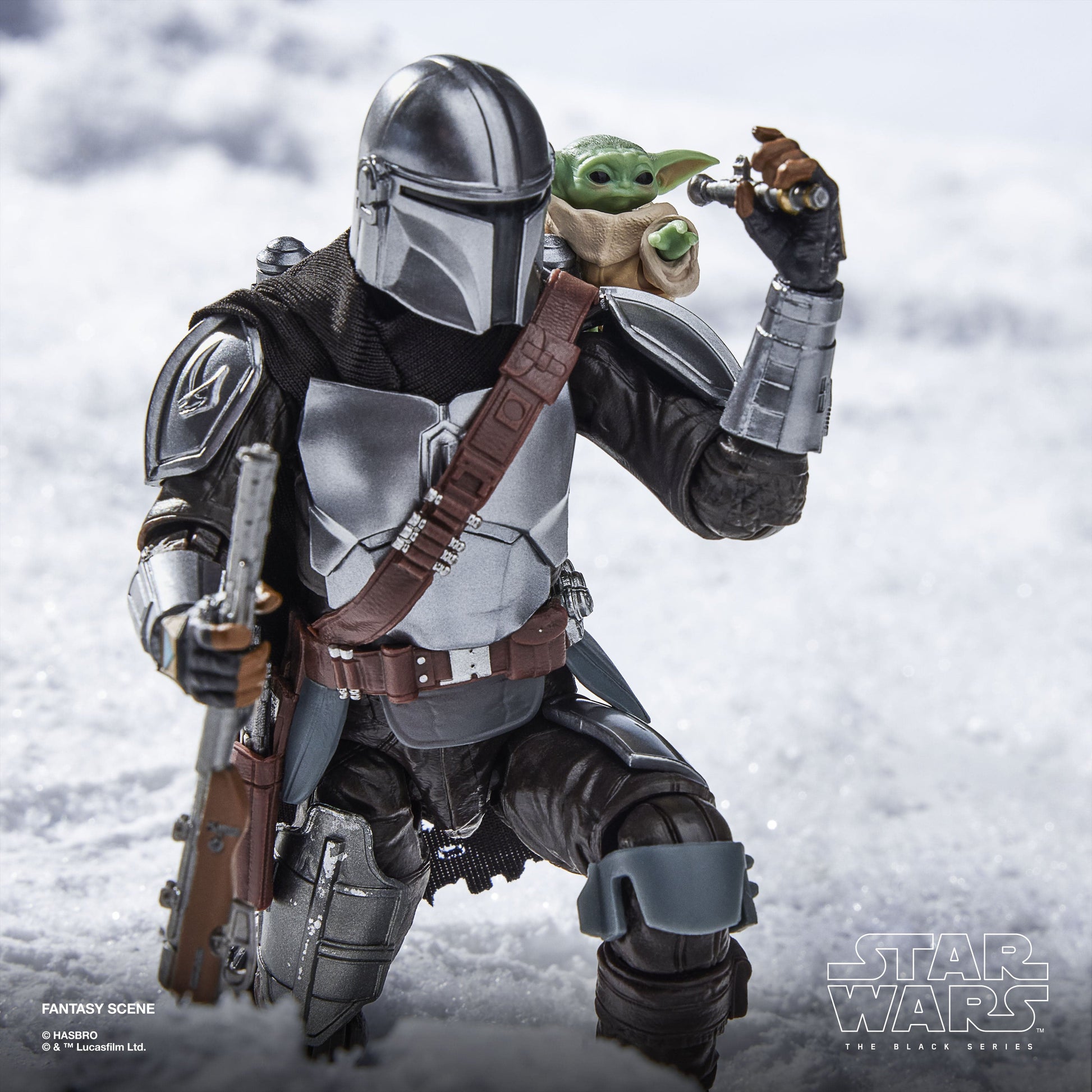 Vintage Hasbro Star Wars Pre-Order Pre-Order The Mandalorian & Grogu Deluxe WHITE BOX - #01 - Hasbro Black Series (2026)