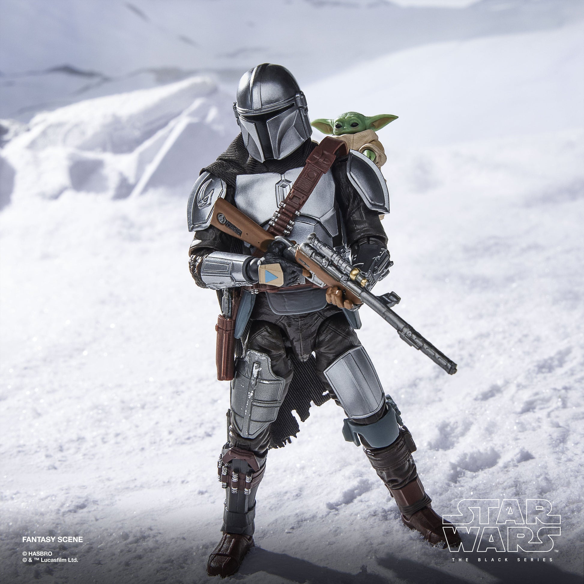 Vintage Hasbro Star Wars Pre-Order Pre-Order The Mandalorian & Grogu Deluxe WHITE BOX - #01 - Hasbro Black Series (2026)
