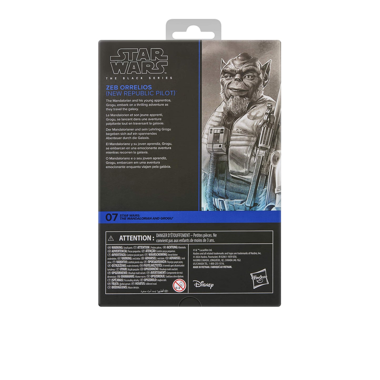 Vintage Hasbro Star Wars Pre-Order Pre-Order Zeb Orrelios (New Republic Pilot) Deluxe - The Mandalorian and Grogu #07 - Hasbro Black Series (2026)