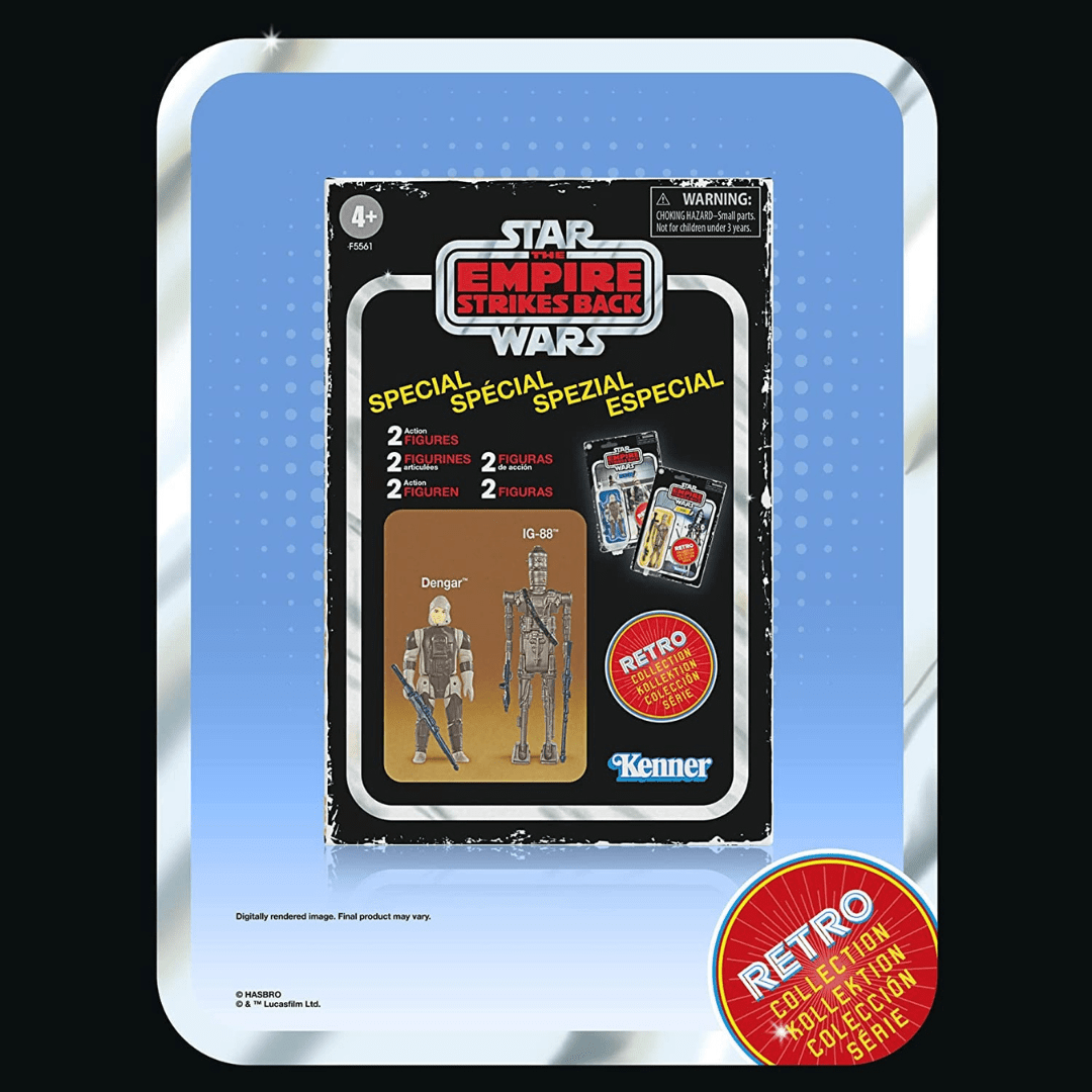 Vintage Hasbro Star Wars Retro Collection Dengar & IG-88 (ESB) - Retro Collection Special Action Figure 2-Pack
