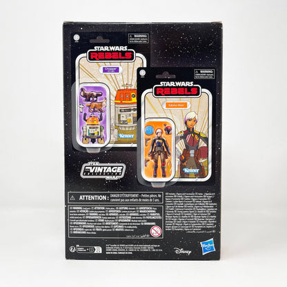 Vintage Hasbro Star Wars VC332 Sabine Wren & VC333 Chopper (C1-10P) 2 Pack (2024)- The Vintage Collection
