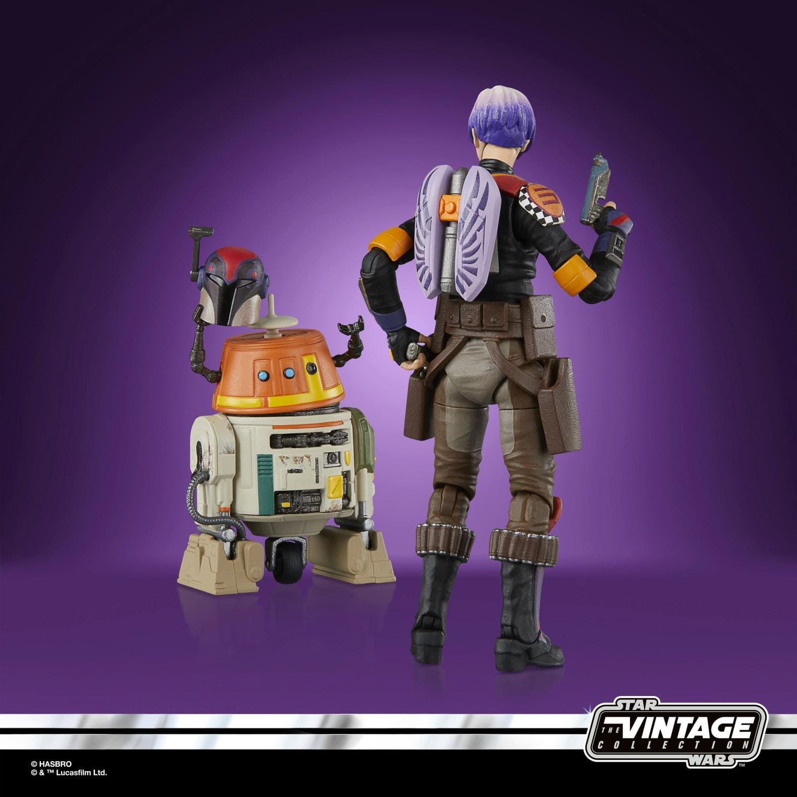 Vintage Hasbro Star Wars VC332 Sabine Wren & VC333 Chopper (C1-10P) 2 Pack (2024)- The Vintage Collection