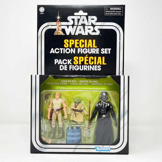 Vintage Hasbro Star Wars Vintage Collection Carded VC Multipack - Cave Of Evil - Luke - Yoda - Darth Vader (2019) - Hasbro Vintage Collection Special Action Figure Set