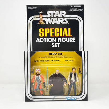 Vintage Hasbro Star Wars Vintage Collection Carded VC Multipack - Hero Set - Luke X-Wing, Ben Kenobi, Han Solo- Hasbro Vintage Collection Special Action Figure Set