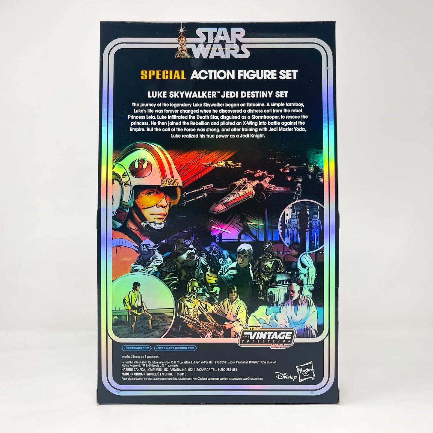 Vintage Hasbro Star Wars Vintage Collection Carded VC Multipack Luke Skywalker Jedi Destiny Set (SDCC 2019) - The Vintage Collection Special Action Figure 3-Pack