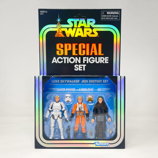 Vintage Hasbro Star Wars Vintage Collection Carded VC Multipack Luke Skywalker Jedi Destiny Set (SDCC 2019) - The Vintage Collection Special Action Figure 3-Pack