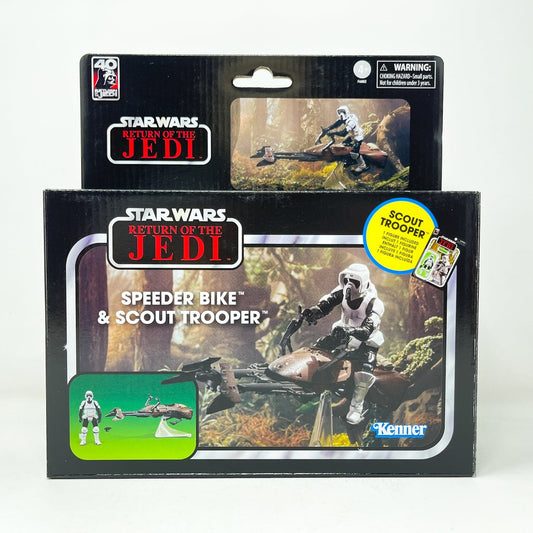 Vintage Hasbro Star Wars Vintage Collection Carded VC Speeder Bike & ROTJ Scout Trooper (Deluxe) - Hasbro Vintage Collection (2023)