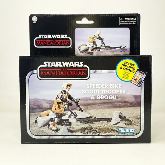 Vintage Hasbro Star Wars Vintage Collection Carded VC Speeder Bike - Scout Trooper & Grogu (Deluxe) - Hasbro Vintage Collection (2023)