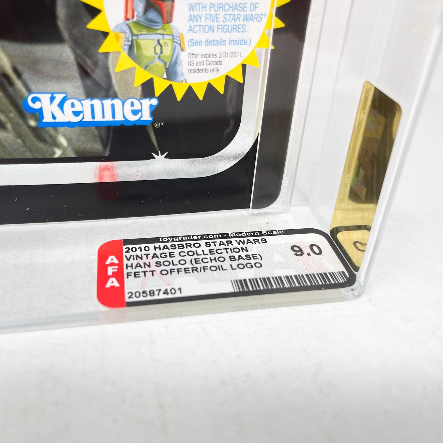 Vintage Hasbro Star Wars Vintage Collection Carded VC003 Han Solo (Echo Base) FOIL GRADED AFA 9.0 - Hasbro Vintage Collection (2010)