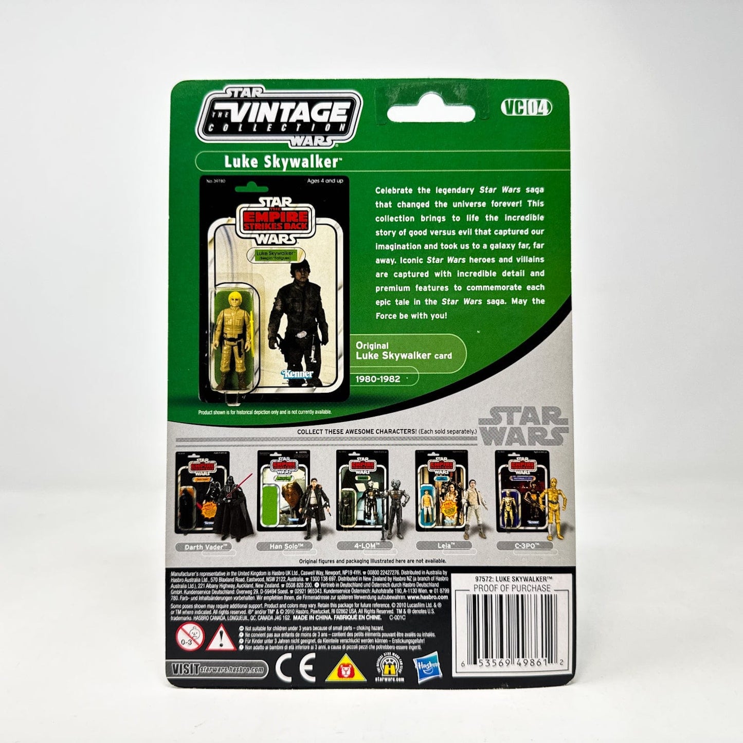 Vintage Hasbro Star Wars Vintage Collection Carded VC004 Luke Skywalker (Bespin Fatigues) Fett Offer (2010) - The Vintage Collection Hasbro