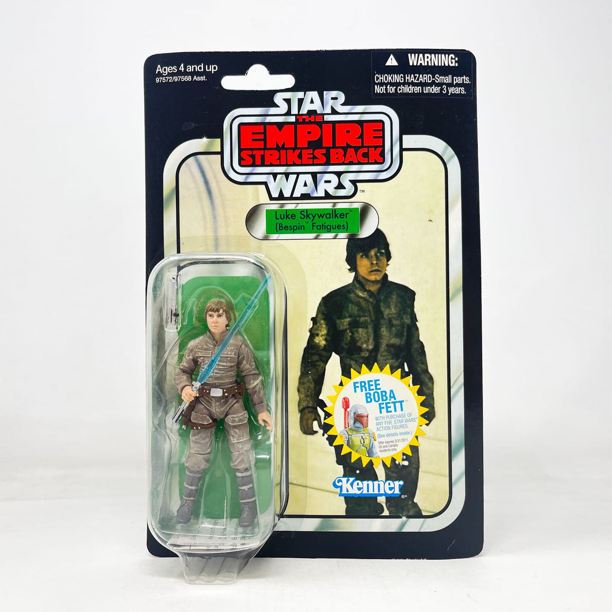 Vintage Hasbro Star Wars Vintage Collection Carded VC004 Luke Skywalker (Bespin Fatigues) Fett Offer (2010) - The Vintage Collection Hasbro