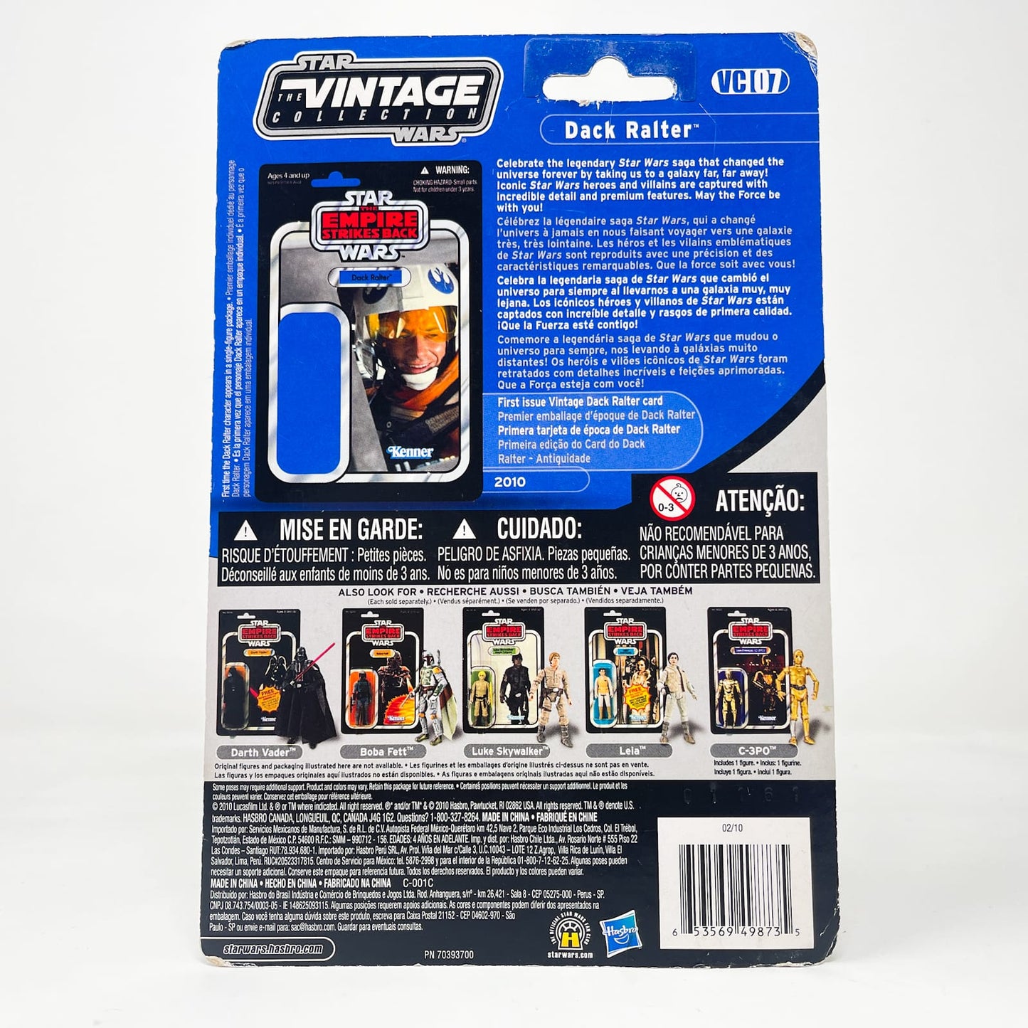 Vintage Hasbro Star Wars Vintage Collection Carded VC007 Dack Ralter - Snowspeeder Pilot - Canadian Bobba Fett Error Card - The Vintage Collection Hasbro