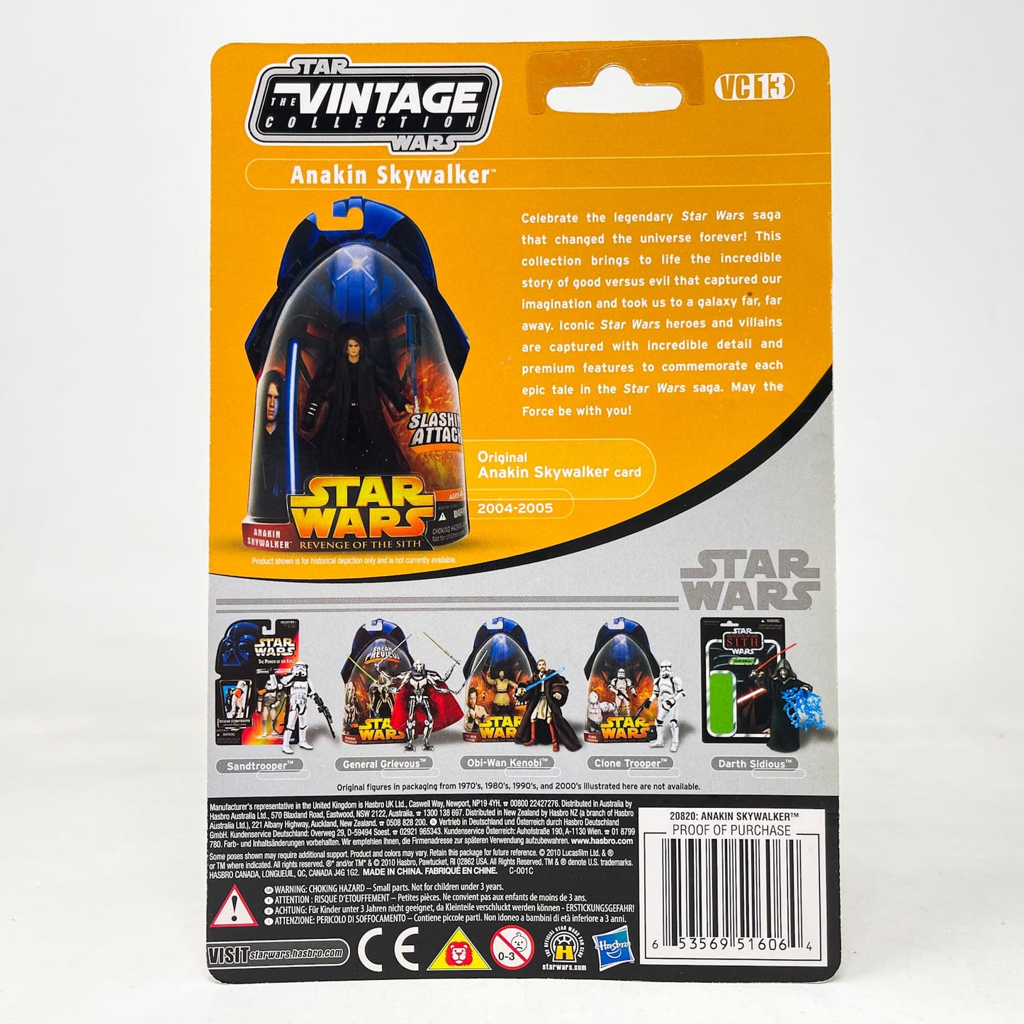 Vintage Hasbro Star Wars Vintage Collection Carded VC013 Anakin Skywalker (ROTS)2010 - The Vintage Collection