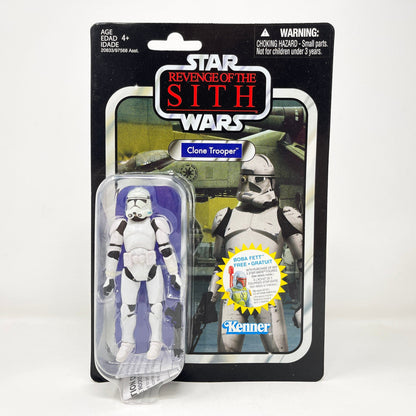 Vintage Hasbro Star Wars Vintage Collection Carded VC015 Clone Trooper - ROTS (2010) Canadian w/ Boba Fett Offer - The Vintage Collection