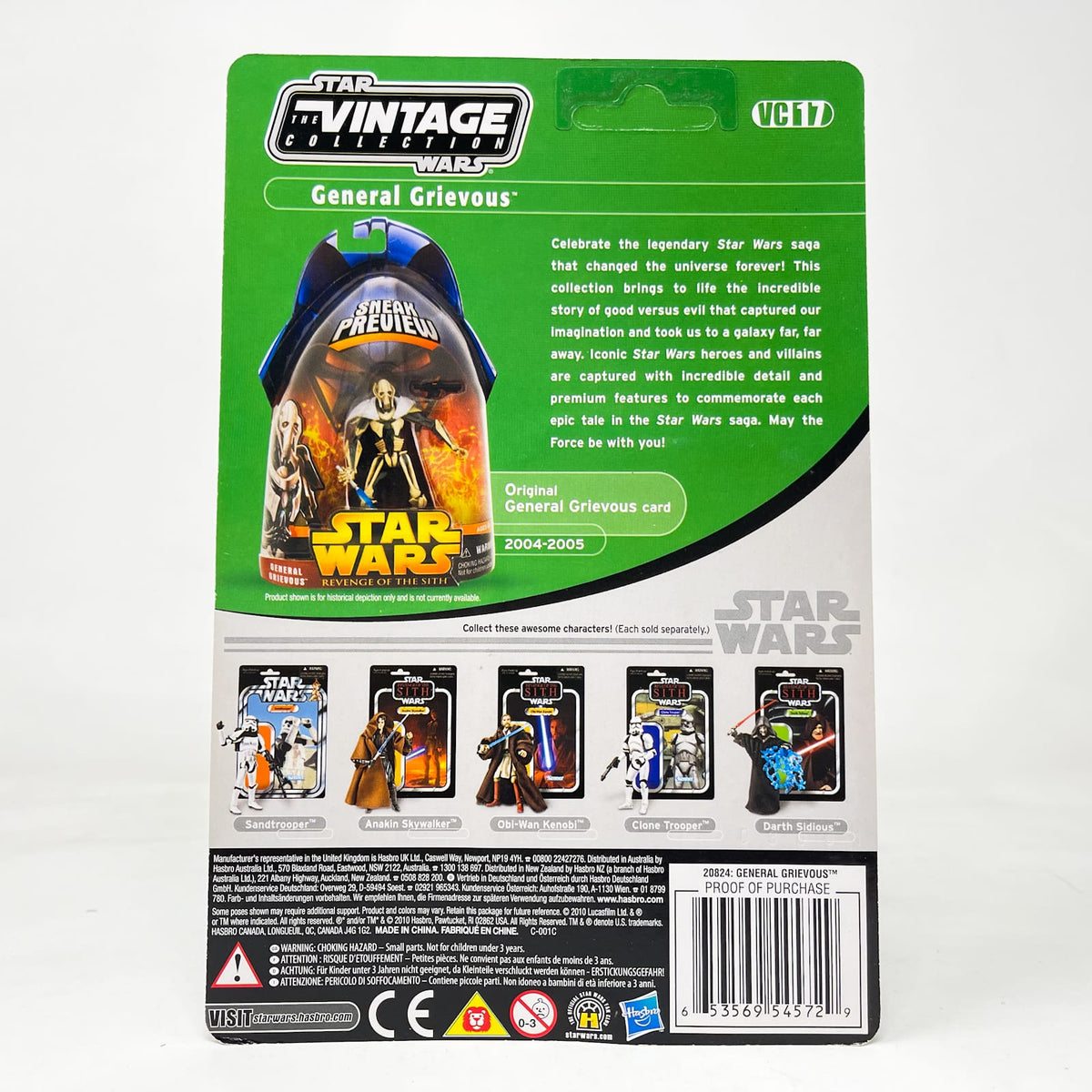 Vintage Hasbro Star Wars Vintage Collection Carded VC017 General Grievous (2010) Offerless - The Vintage Collection
