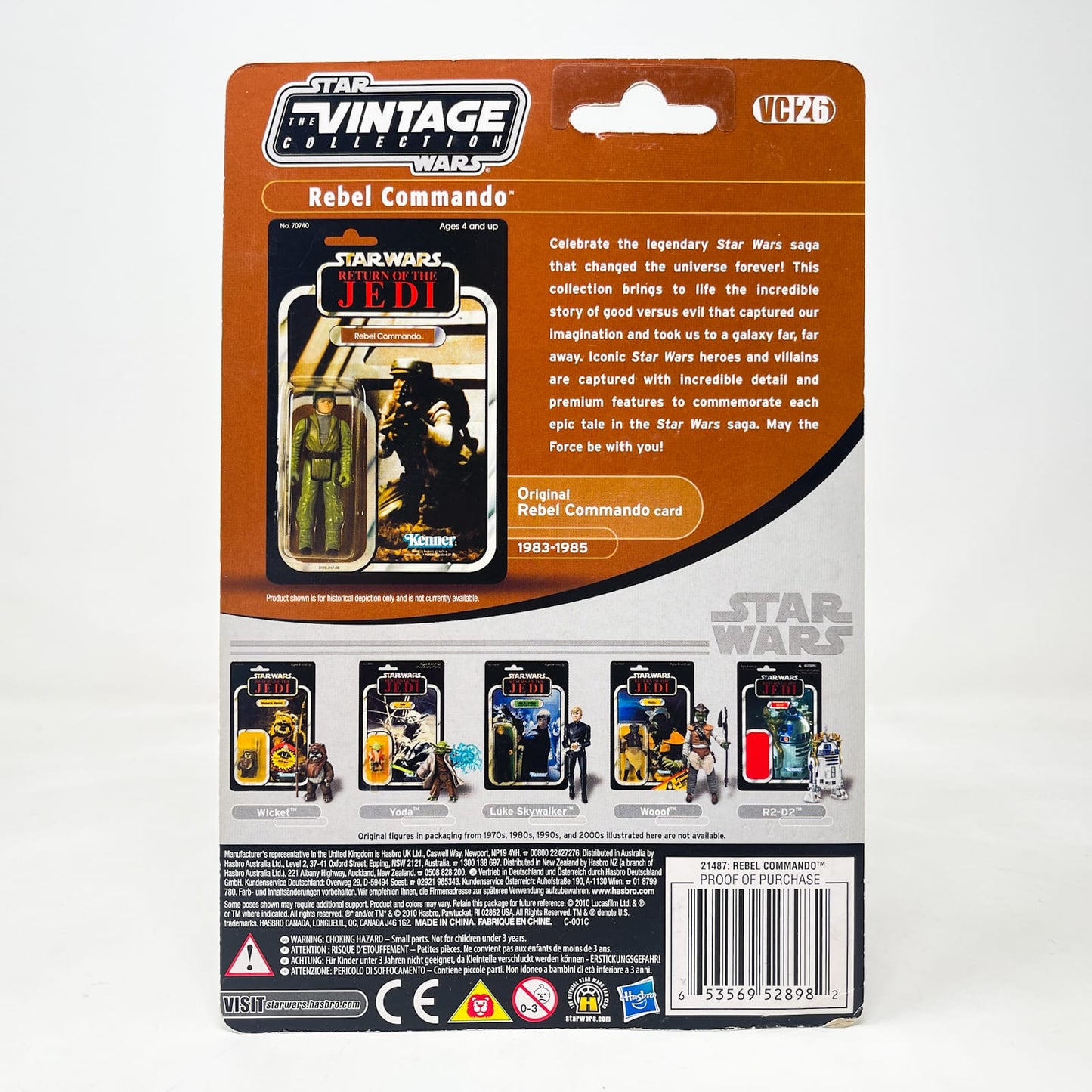 Vintage Hasbro Star Wars Vintage Collection Carded VC026 Rebel Commando 2010 Fett Offer- The Vintage Collection Hasbro