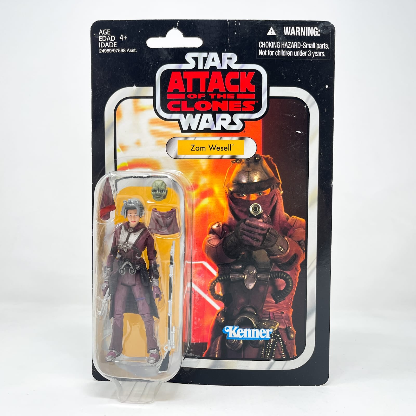 Vintage Hasbro Star Wars Vintage Collection Carded VC030 Zam Wesell - AOTC (2010) - Canadian Offerless - The Vintage Collection