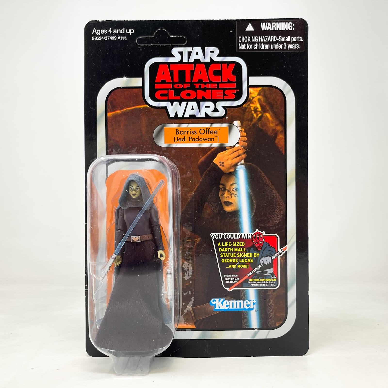 Vintage Hasbro Star Wars Vintage Collection Carded VC051 Bariss Offee - Jedi Padawan - AOTC (2010)  w/ Maul Offer - The Vintage Collection Hasbro Star Wars