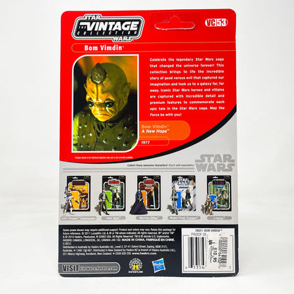 Vintage Hasbro Star Wars Vintage Collection Carded VC053 Bom Vimdin - Cantina Patron (2011) - The Vintage Collection Hasbro Star Wars