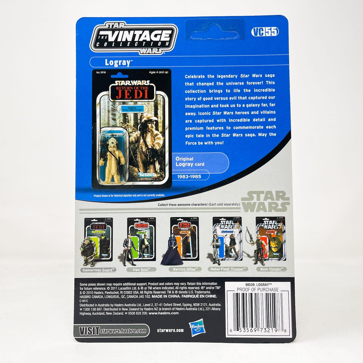 Vintage Hasbro Star Wars Vintage Collection Carded VC055 Logray (Ewok Medicine Man) 2011 - Hasbro The Vintage Collection