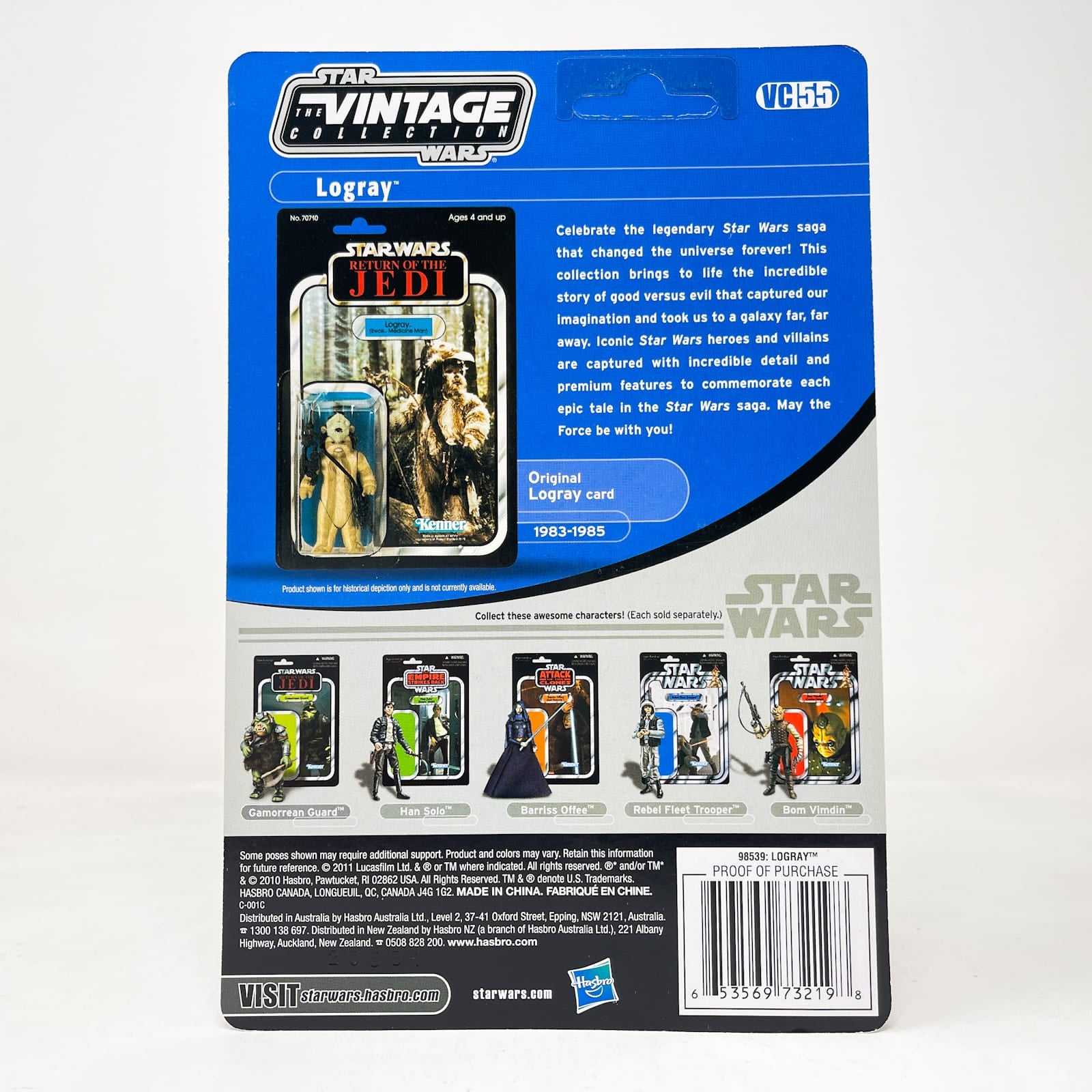 Vintage Hasbro Star Wars Vintage Collection Carded VC055 Logray (Ewok Medicine Man) 2011 - Hasbro The Vintage Collection