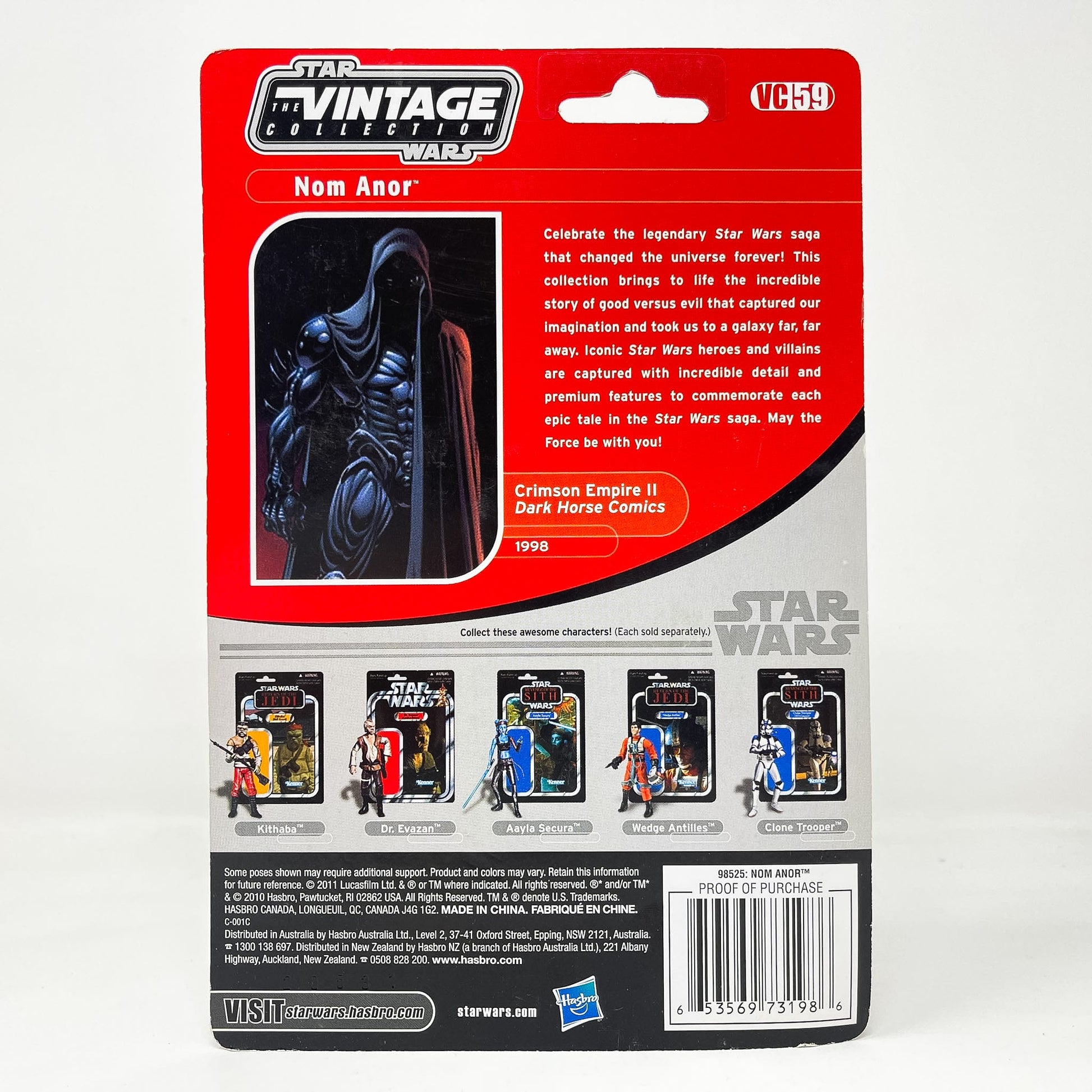 Vintage Hasbro Star Wars Vintage Collection Carded VC059 Nom Anor (Yuuzhan Vong) -The Vintage Collection Hasbro Star Wars