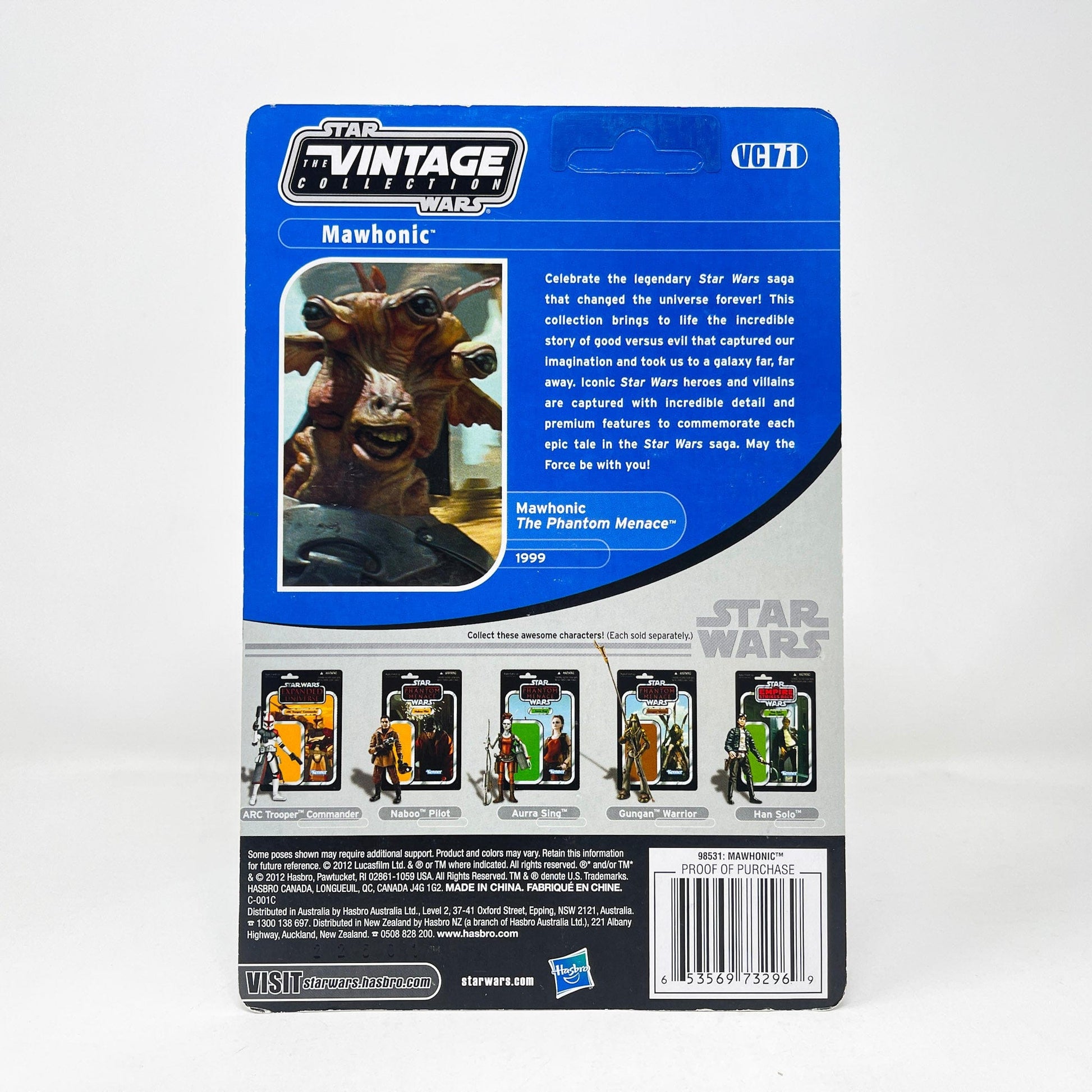 Vintage Hasbro Star Wars Vintage Collection Carded VC071 Mawhonic - Podracer Pilot (2012) Unpunched - The Vintage Collection