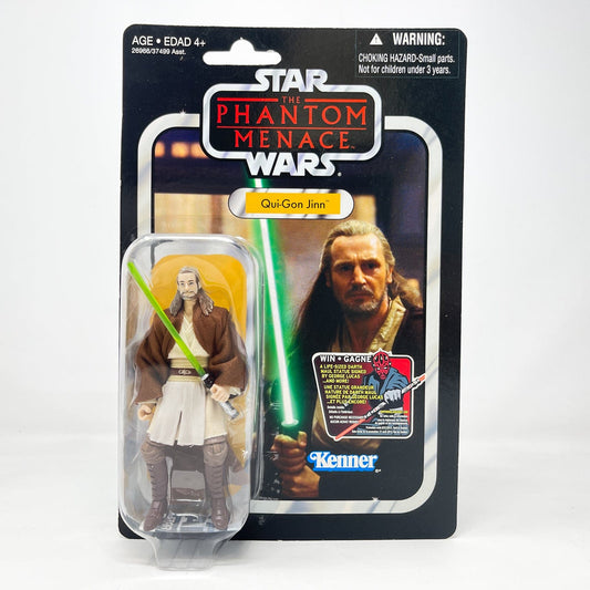 Vintage Hasbro Star Wars Vintage Collection Carded VC075 Qui-Gon Jinn - TPM (2012) Canadian Package w/Maul Offer - The Vintage Collection