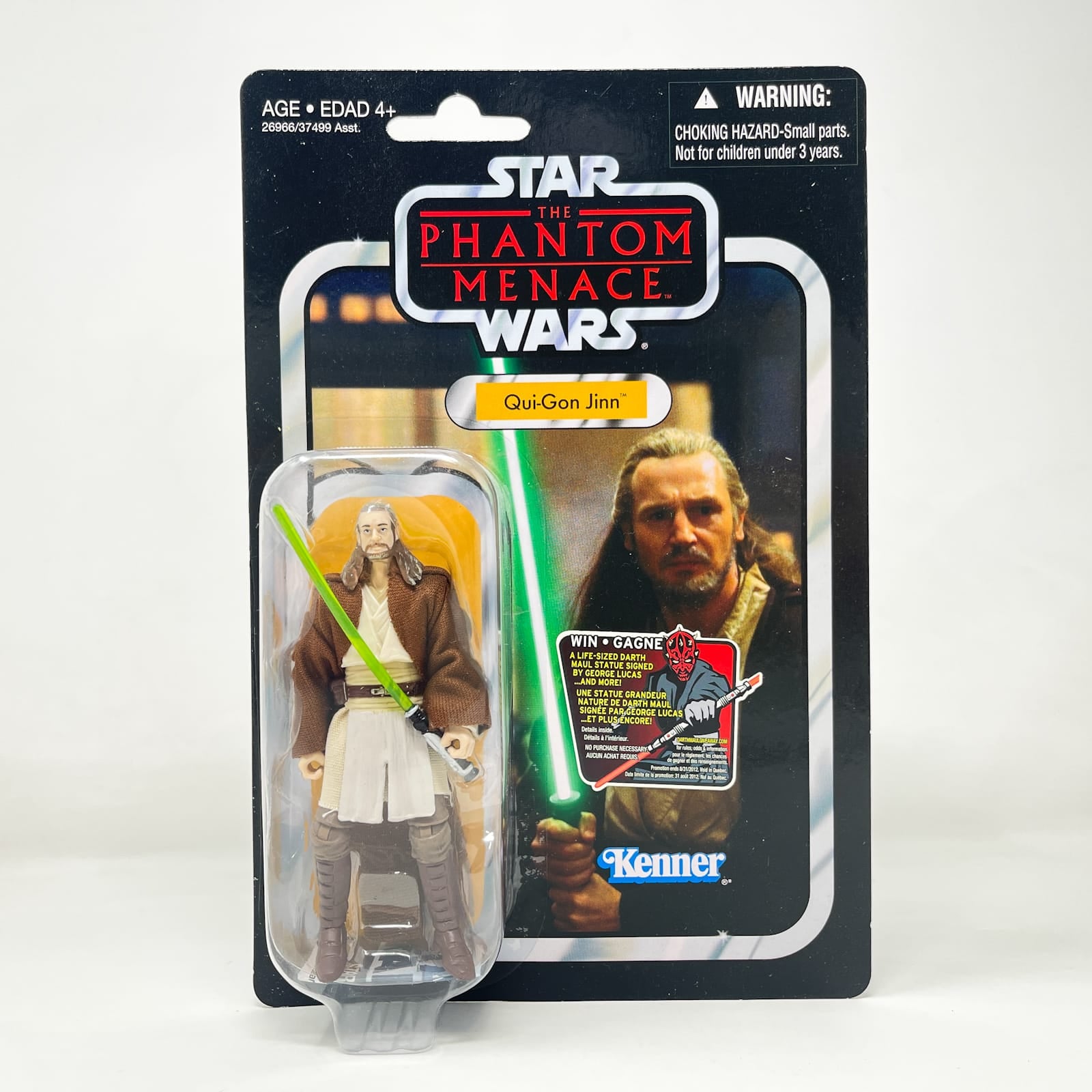 Vintage Hasbro Star Wars Vintage Collection Carded VC075 Qui-Gon Jinn - TPM (2012) Canadian Package w/Maul Offer - The Vintage Collection