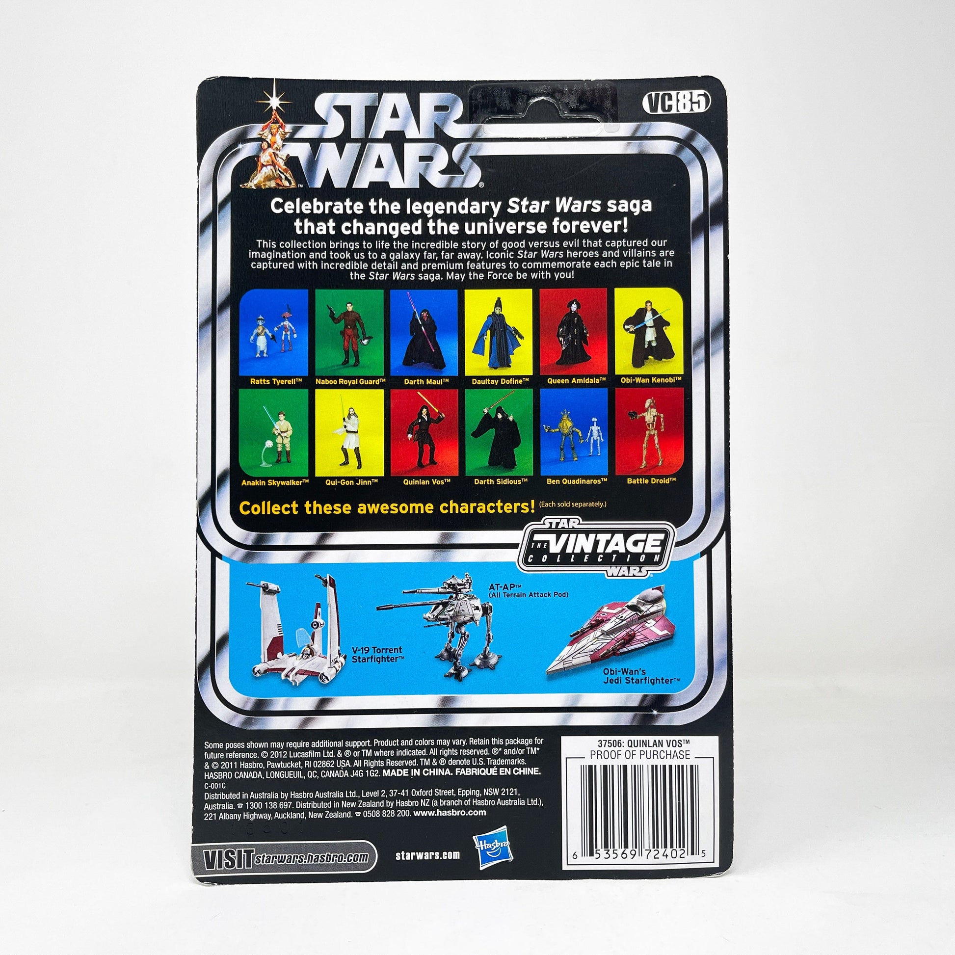 Vintage Hasbro Star Wars Vintage Collection Carded VC085 Quinlan Vos - TPM (2011) - Unpunched w/ Maul Offer - The Vintage Collection