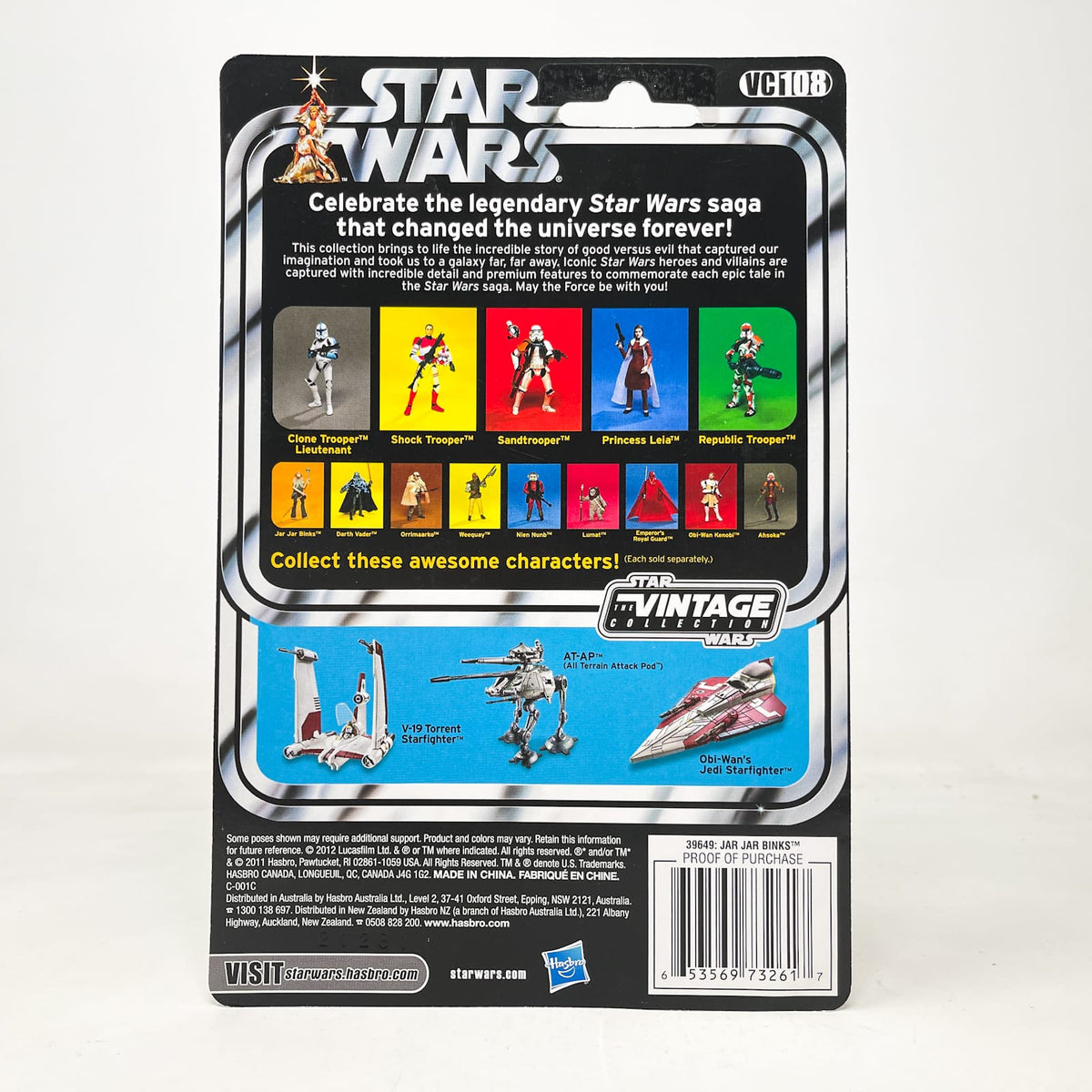 Vintage Hasbro Star Wars Vintage Collection Carded VC108 Jar Jar Binks - The Vintage Collection Hasbro Star Wars