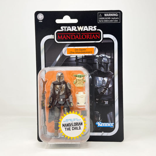 Vintage Hasbro Star Wars Vintage Collection Carded VC177 Djin Djarin (The Mandolorian) with The Child Grogu - The Vintage Collection
