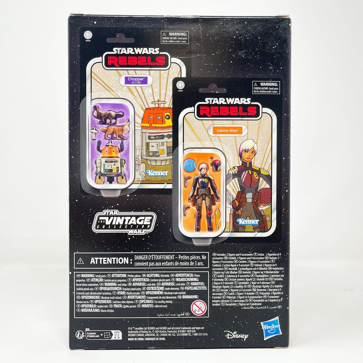 Vintage Hasbro Star Wars Vintage Collection Carded VC332 Sabine Wren & VC333 Chopper (C1-10P) 2 Pack (2024)- The Vintage Collection