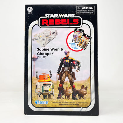 Vintage Hasbro Star Wars Vintage Collection Carded VC332 Sabine Wren & VC333 Chopper (C1-10P) 2 Pack (2024)- The Vintage Collection