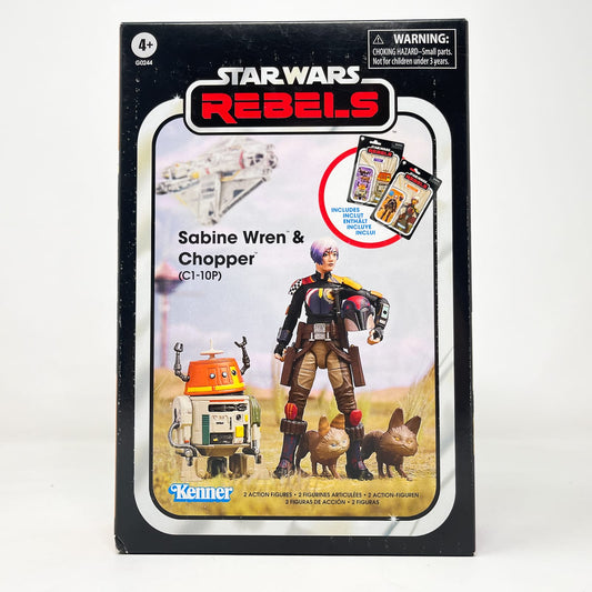 Vintage Hasbro Star Wars Vintage Collection Carded VC332 Sabine Wren & VC333 Chopper (C1-10P) 2 Pack (2024)- The Vintage Collection