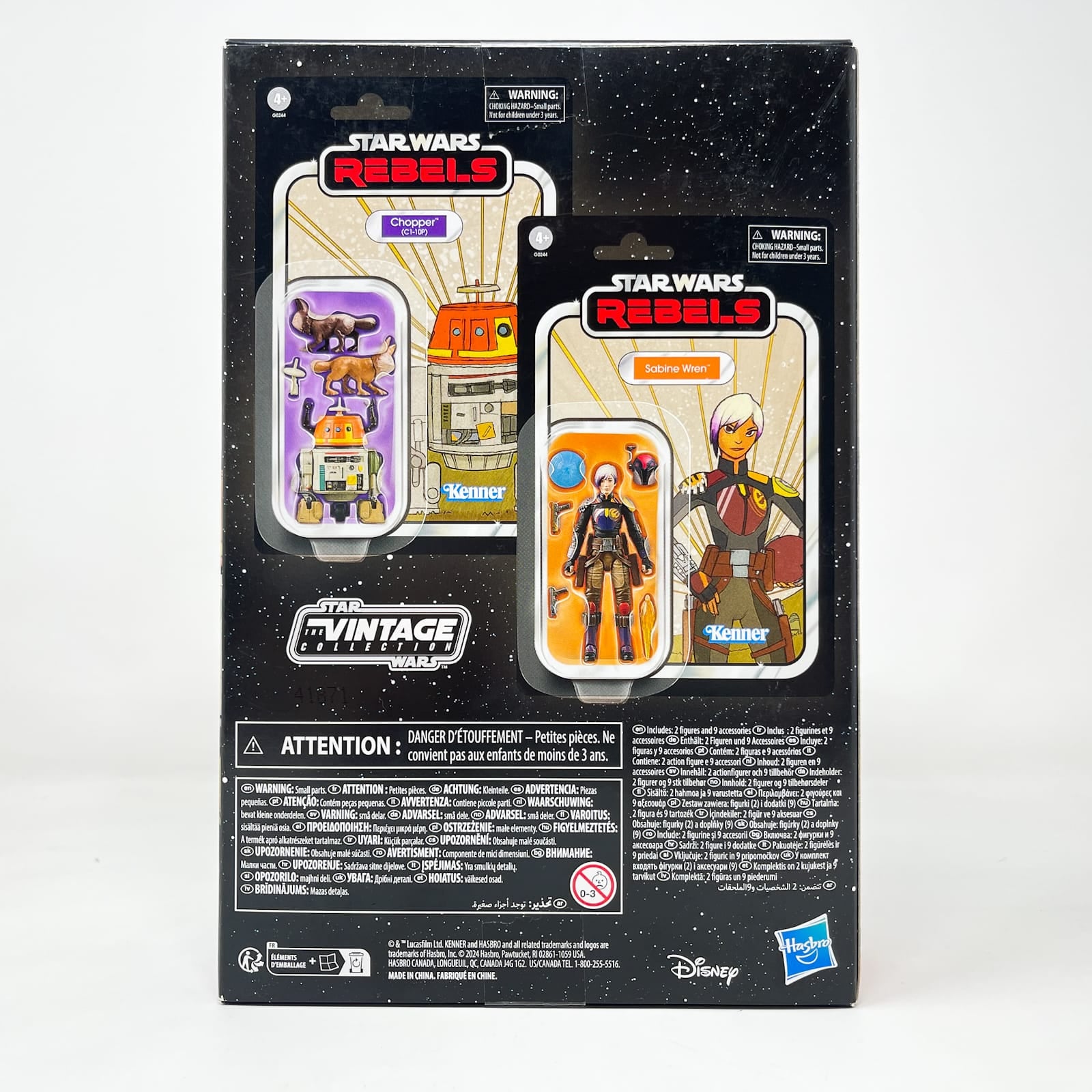 Vintage Hasbro Star Wars Vintage Collection Carded VC332 Sabine Wren & VC333 Chopper (C1-10P) 2 Pack (2024)- The Vintage Collection