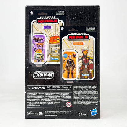 Vintage Hasbro Star Wars Vintage Collection Carded VC332 Sabine Wren & VC333 Chopper (C1-10P) 2 Pack (2024)- The Vintage Collection