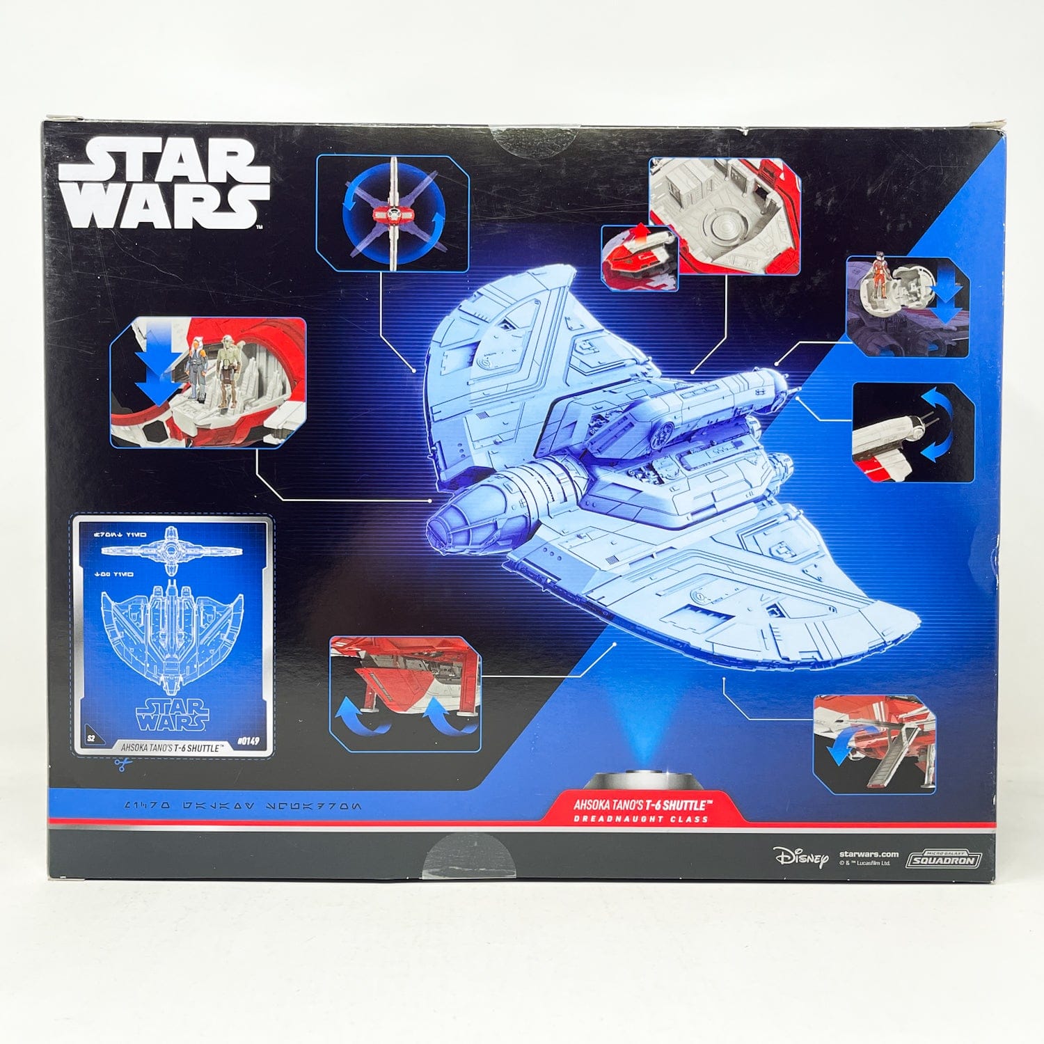 Vintage Jazwares Star Wars Modern Ships Ahsoka Tano's T-6 Shuttle #0149 - Micro Galaxy Squadron (2024)