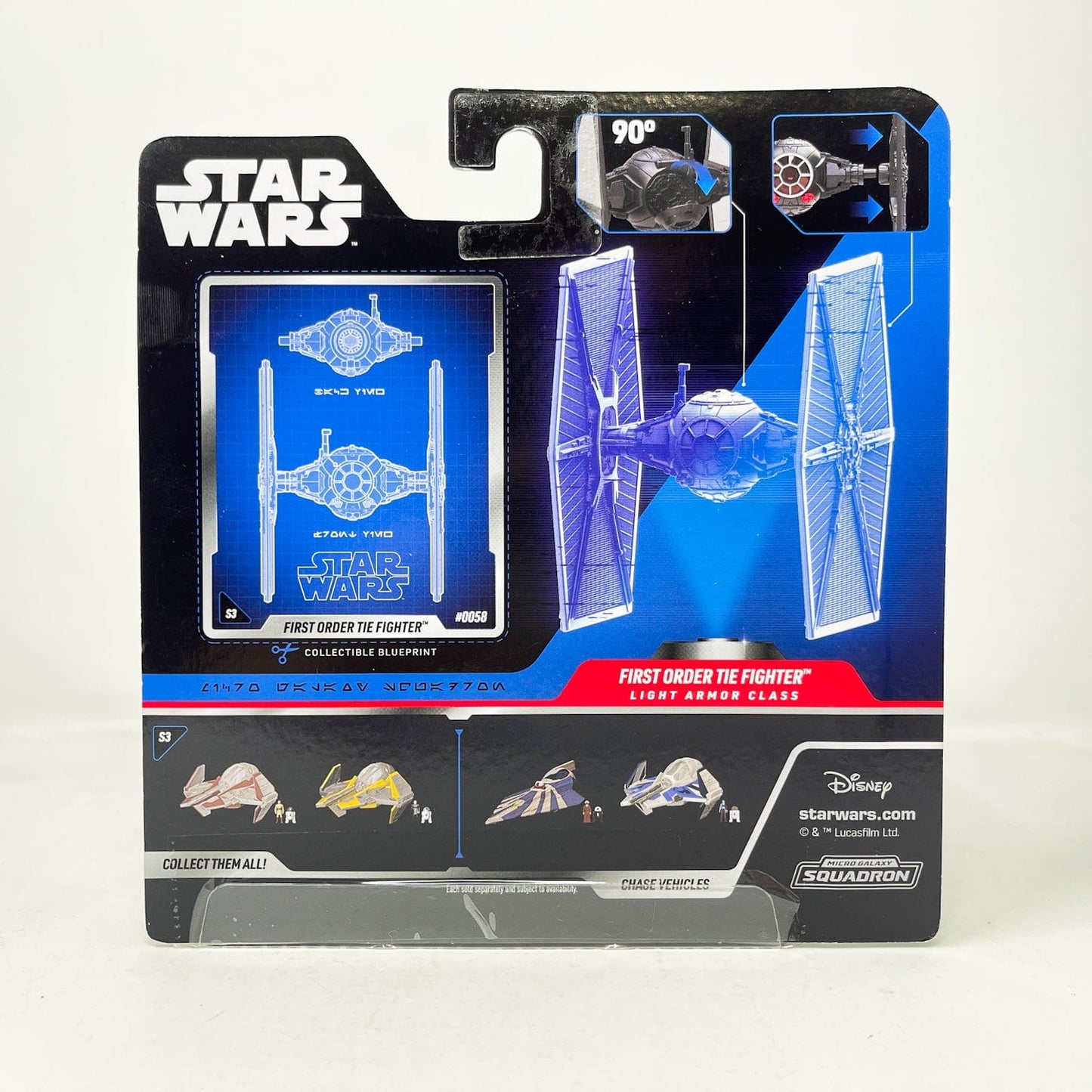 Vintage Jazwares Star Wars Modern Ships First Order Tie Fighter #0058 - Micro Galaxy Squadron (2023)