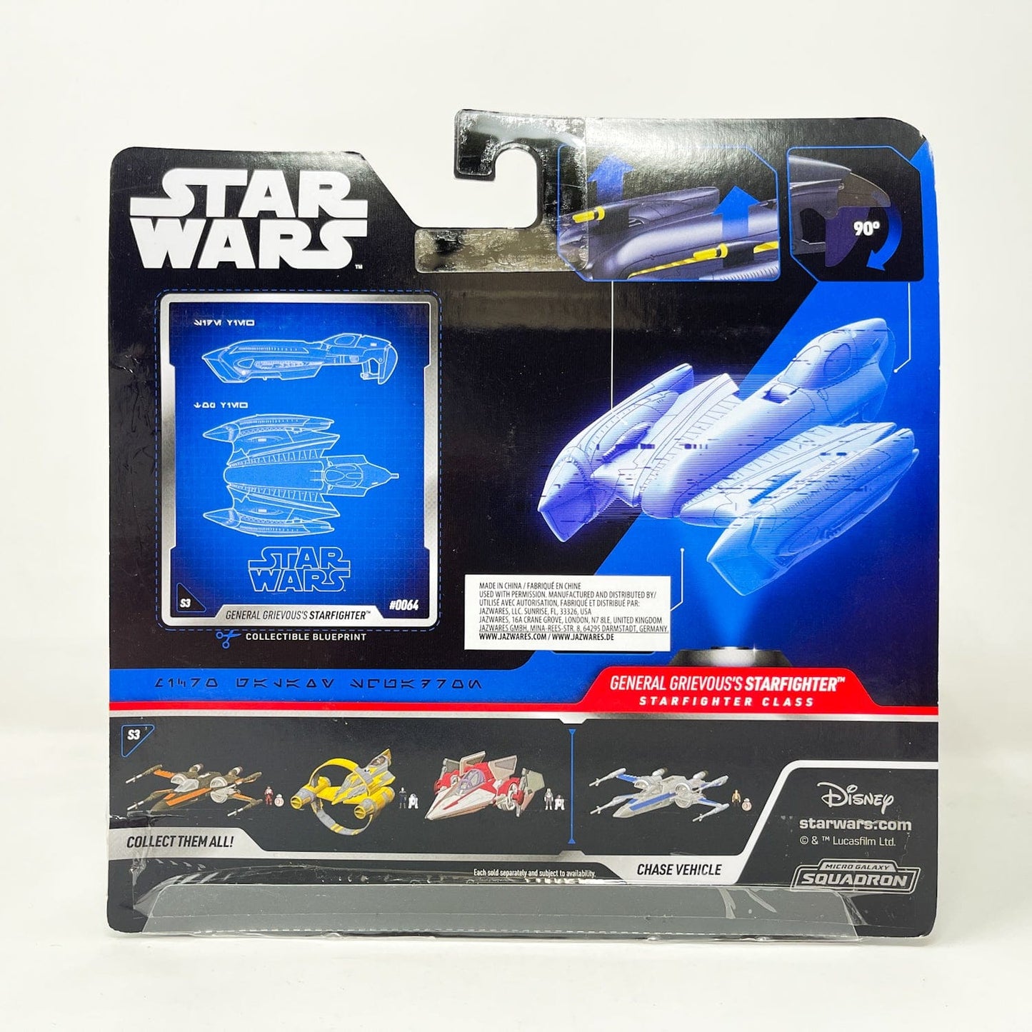 Vintage Jazwares Star Wars Modern Ships General Grievous's Starfighter  #0064 CHASE - Micro Galaxy Squadron (2023)