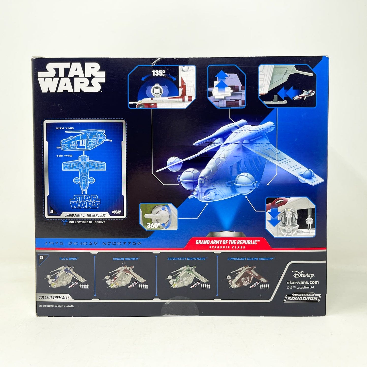 Vintage Jazwares Star Wars Modern Ships Grand Army of the Republic Battle Pack (LAAT) Plo's Bros #0069 - Micro Galaxy Squadron (2023)