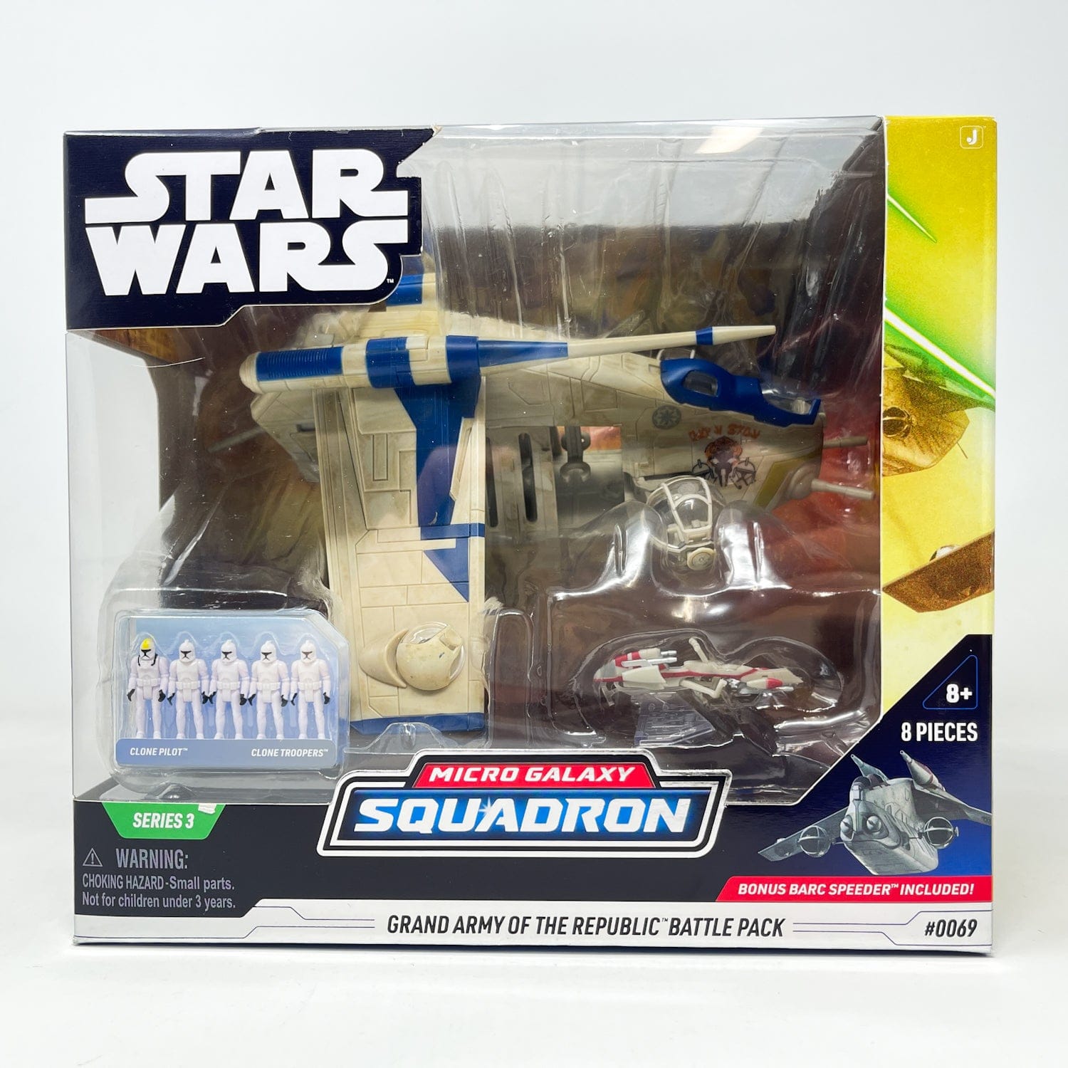 Vintage Jazwares Star Wars Modern Ships Grand Army of the Republic Battle Pack (LAAT) Plo's Bros #0069 - Micro Galaxy Squadron (2023)