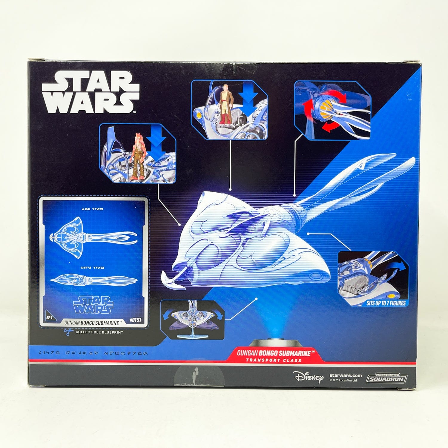 Vintage Jazwares Star Wars Modern Ships Gungan Bongo Submarine #0151 - Micro Galaxy Squadron (2024)