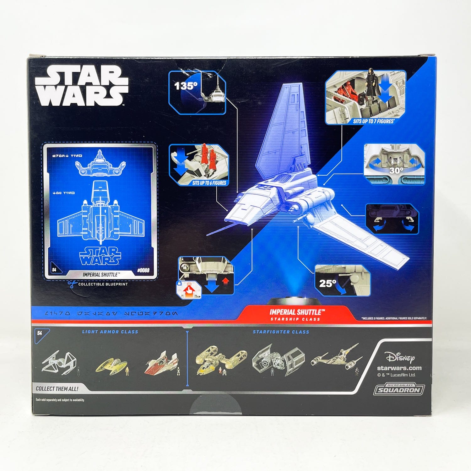Vintage Jazwares Star Wars Modern Ships Imperial Shuttle #0088 - Micro Galaxy Squadron (2023)